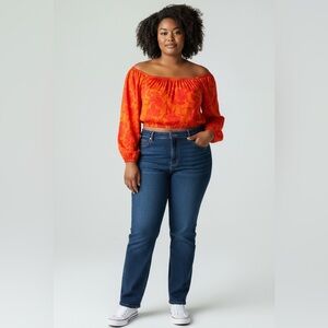 Torrid Super Soft Floral Knit Long Sleeve Top Size 0 (12)